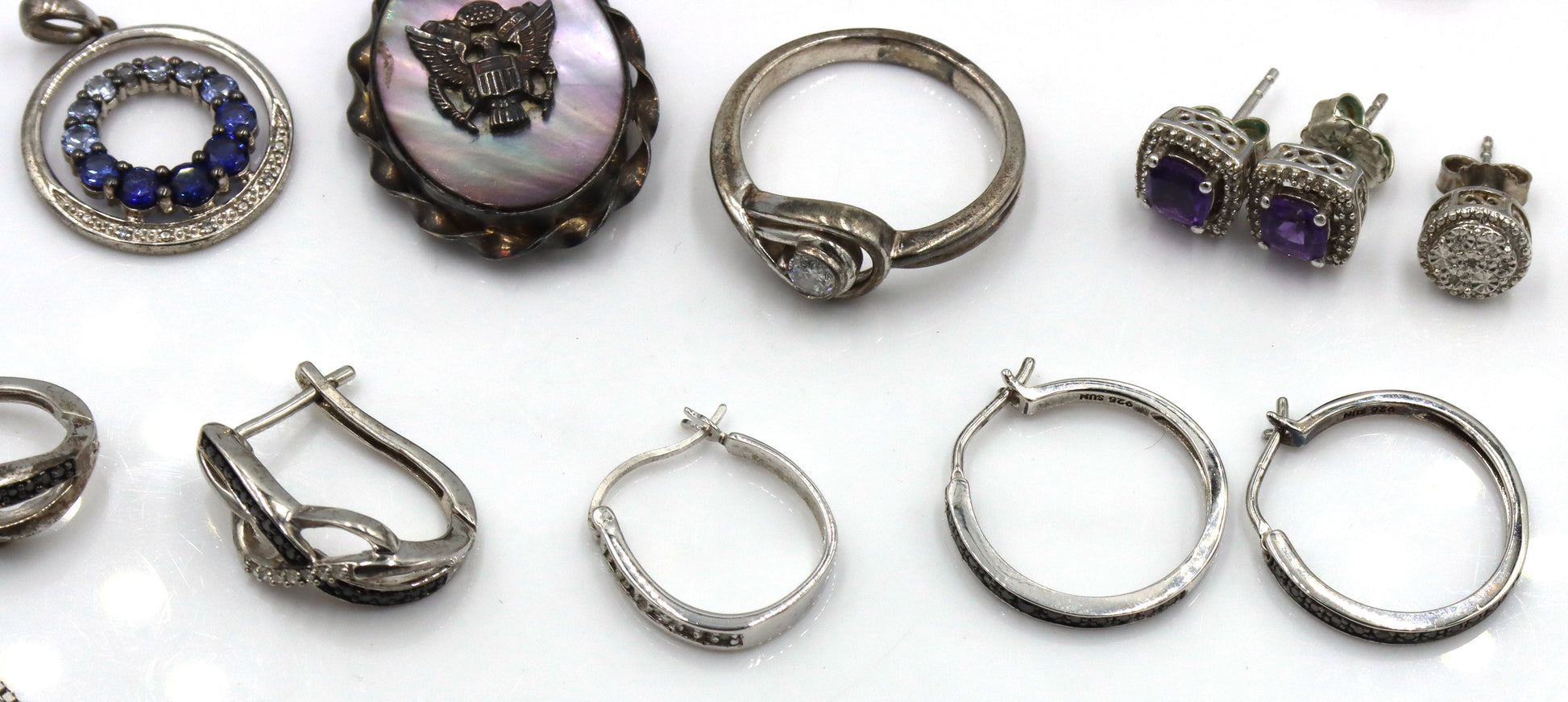 Group lot of Vintage 925 sterling silver mixed jewelry