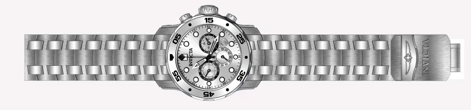 Invicta Men's Pro Diver Quartz Chronograph Silver Dial Watch