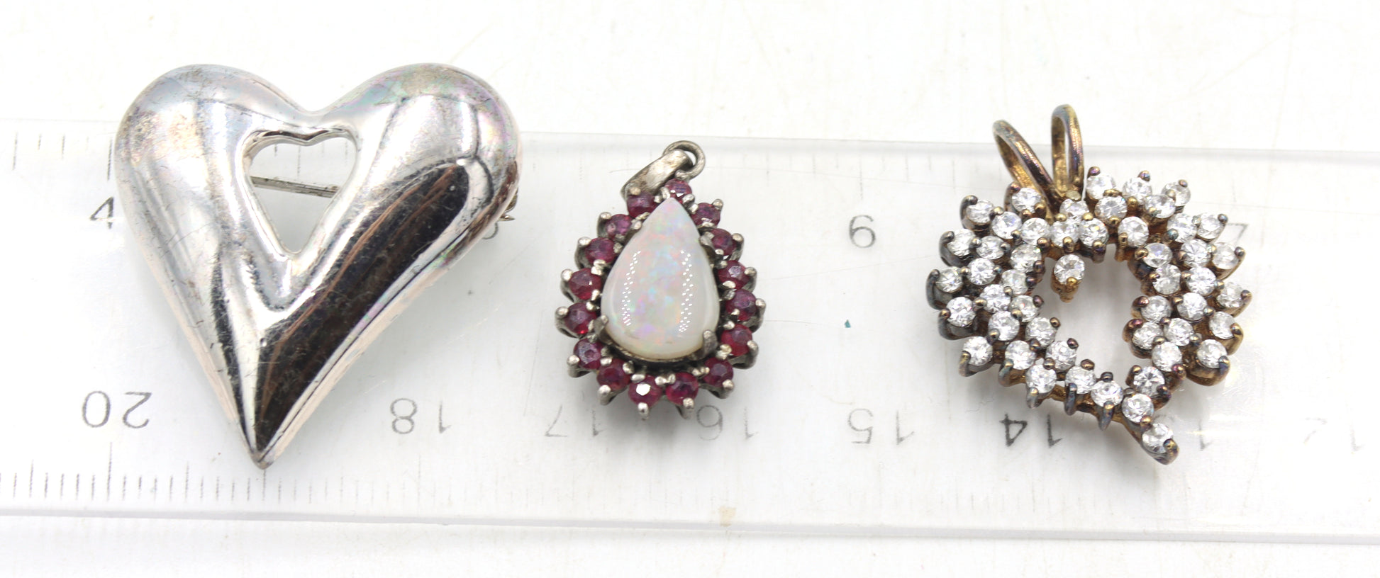 Group lot of vintage 925 sterling silver pendants