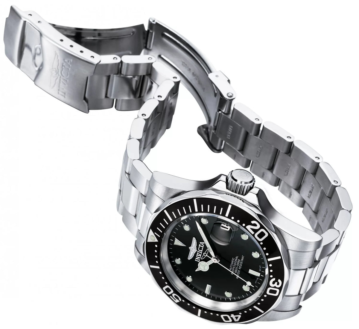 Invicta Men's Pro Diver Automatic 3 Hand Black Dial Watch