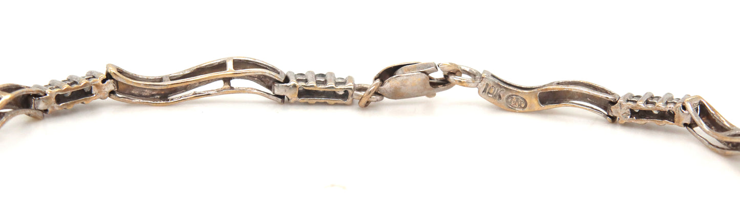 10kt White gold diamond bracelet