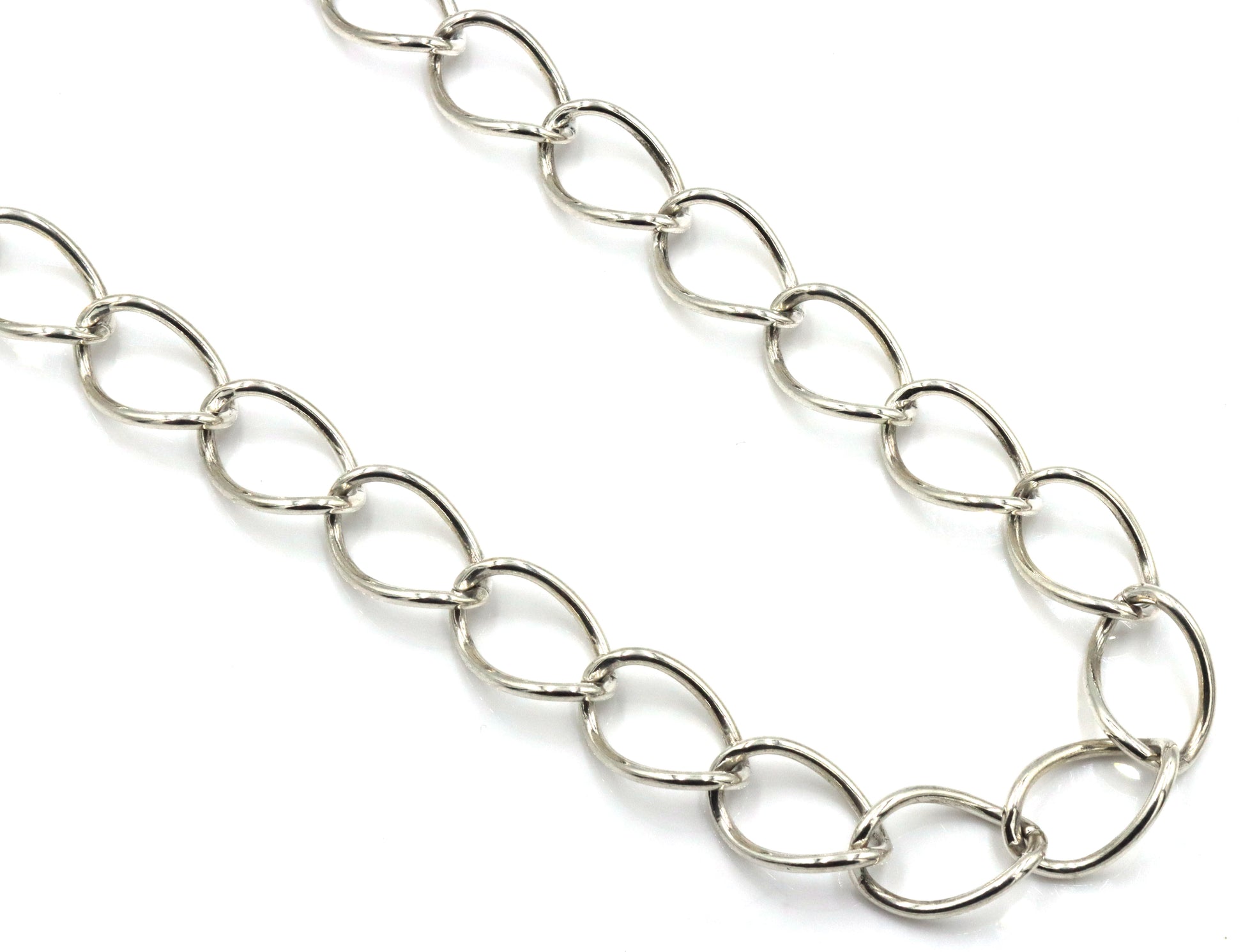 925 Sterling silver oval link necklace