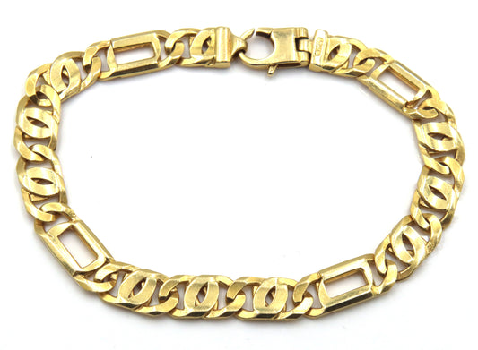 Italian 14kt Yellow gold Figaro bracelet