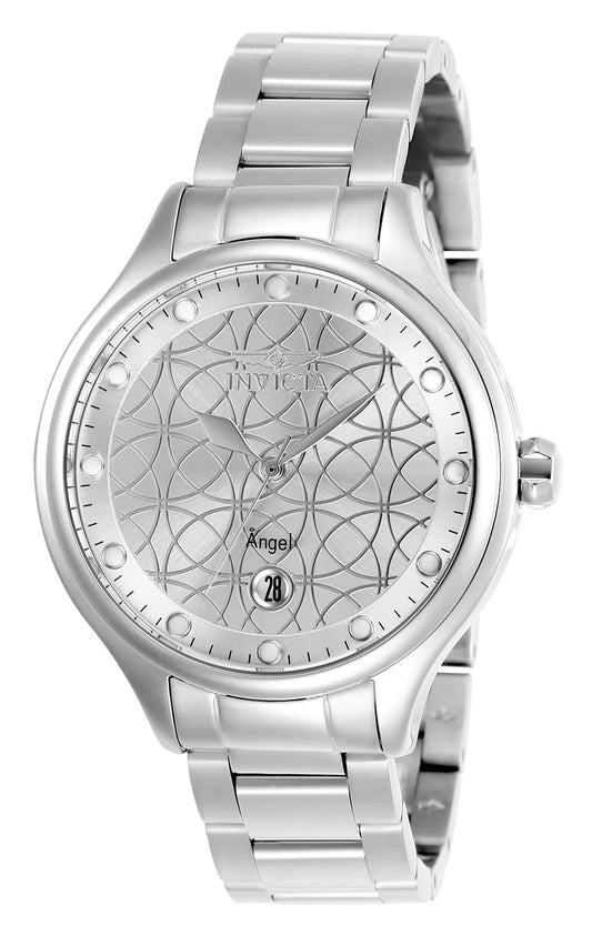 Invicta Women's 27437 Angel  Quartz 3 Hand Silver Dial Watch