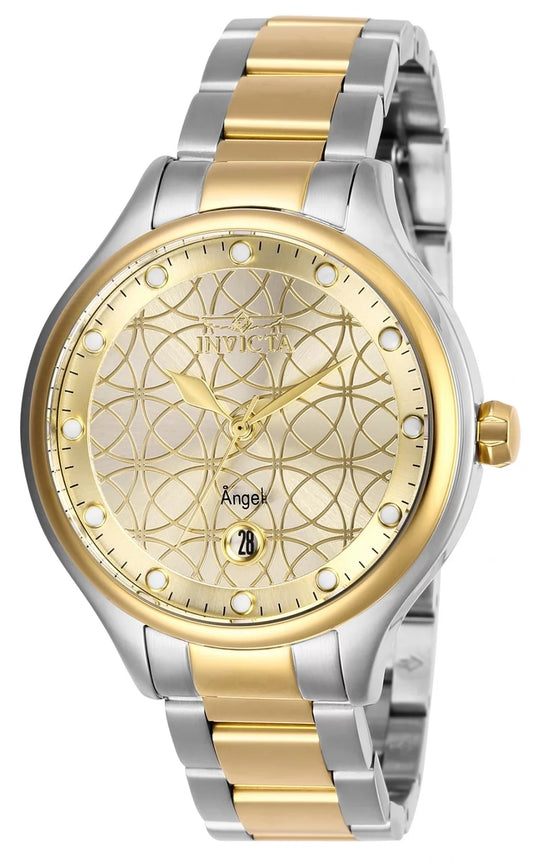 Invicta Women's 27435 Angel Quartz 3 Hand Gold Dial Watch