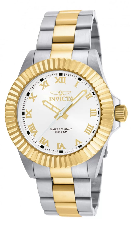 Invicta Men's 16740 Pro Diver Quartz 3 Hand White Dial Watch