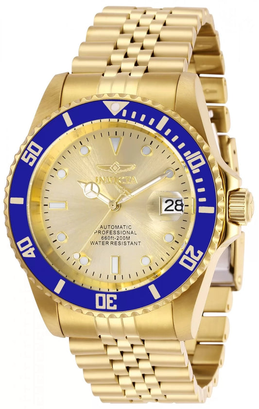 Invicta Men's 29185 Pro Diver Automatic 3 Hand Champagne Dial Watch