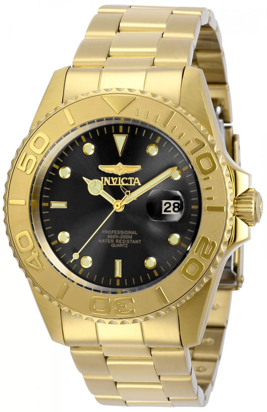 Invicta Men's 29946 Pro Diver Quartz 3 Hand Black Dial Watch