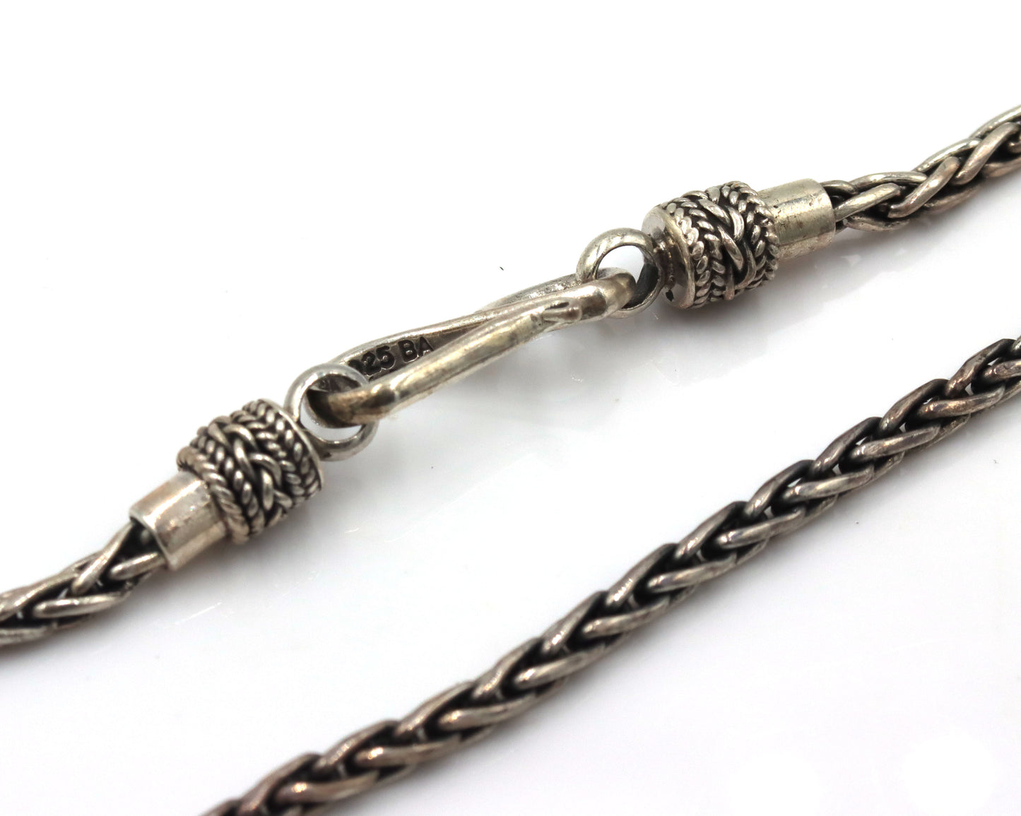 925 Sterling silver signed byzantine chain