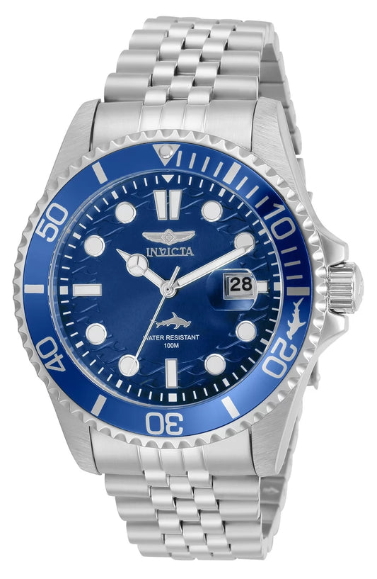 Invicta Men's 30610 Pro Diver Quartz 3 Hand Blue Dial Watch