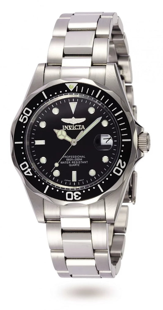 Invicta Men's 8932 Pro Diver Quartz 3 Hand Black Dial Watch