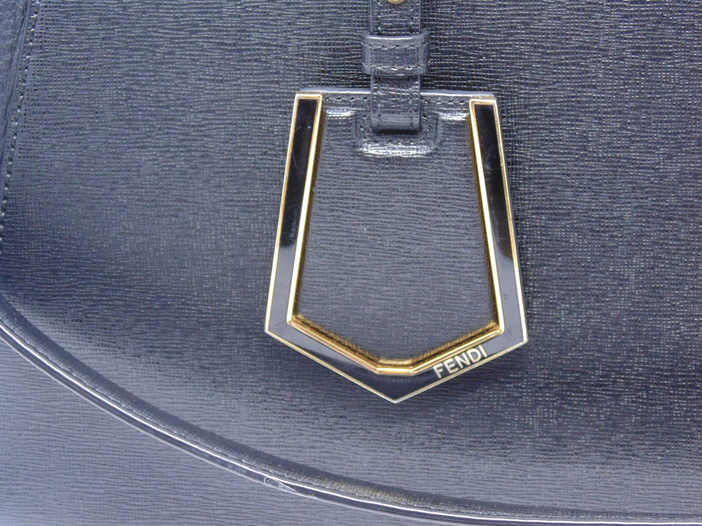 Fendi Tote Black Patent Leather Satchel