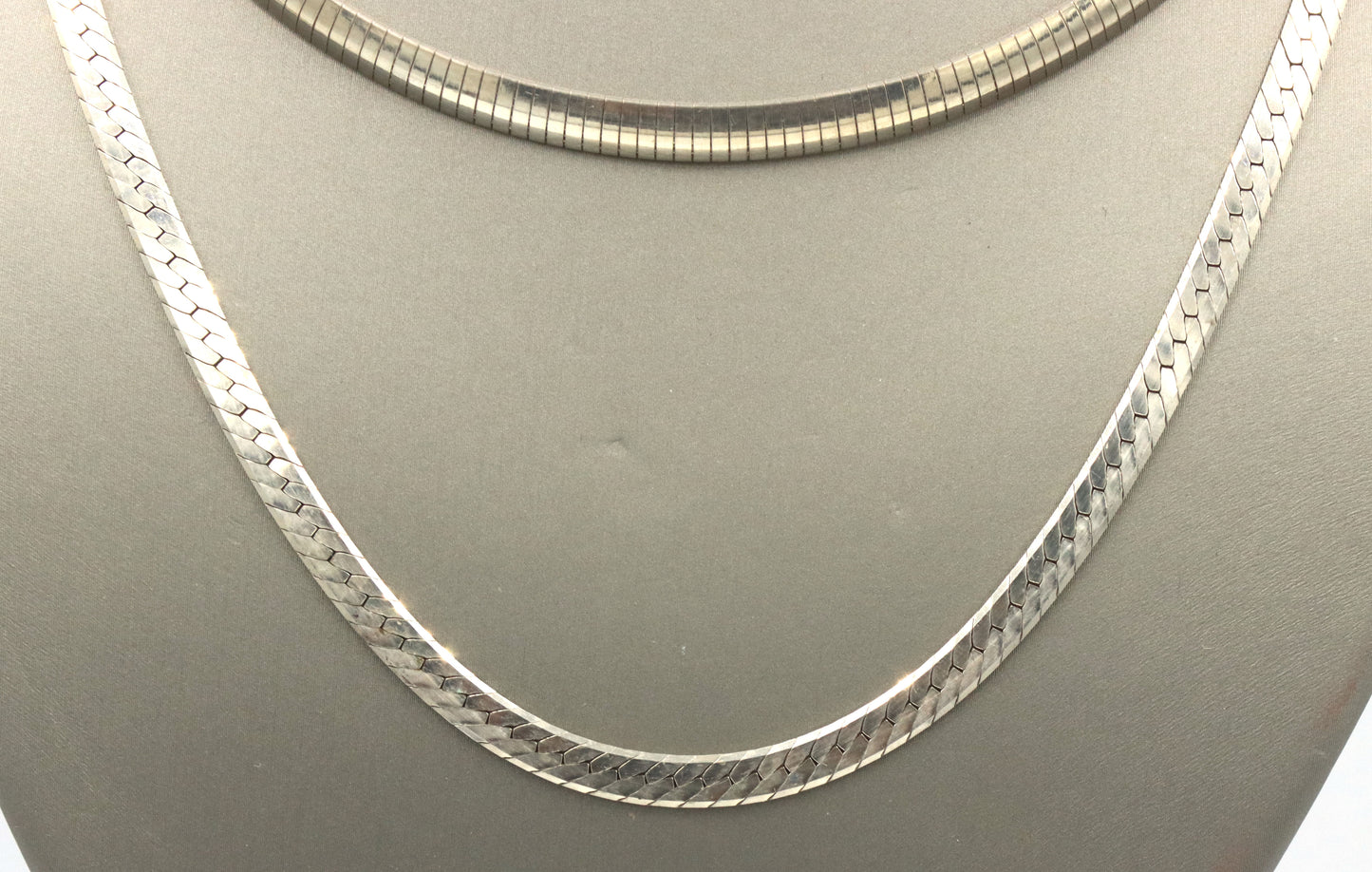 Group lot of 3 vintage 925 sterling silver chains