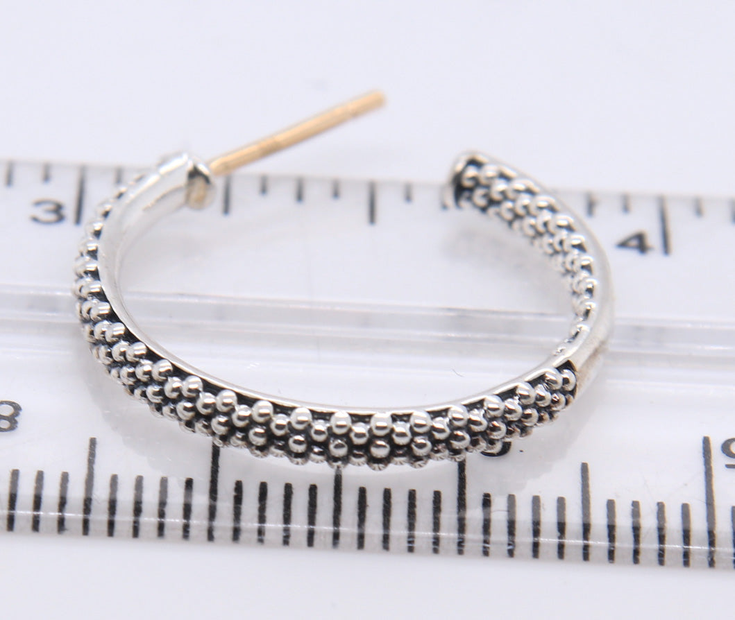 Trendy Lagos Hoop Earrings in 925 Sterling Silver