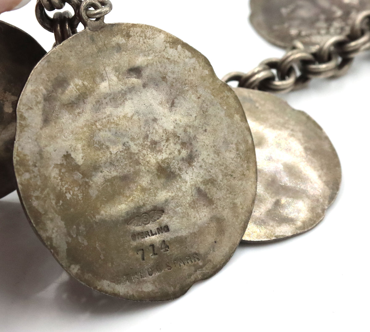 925 Sterling silver Roman coin charm necklace