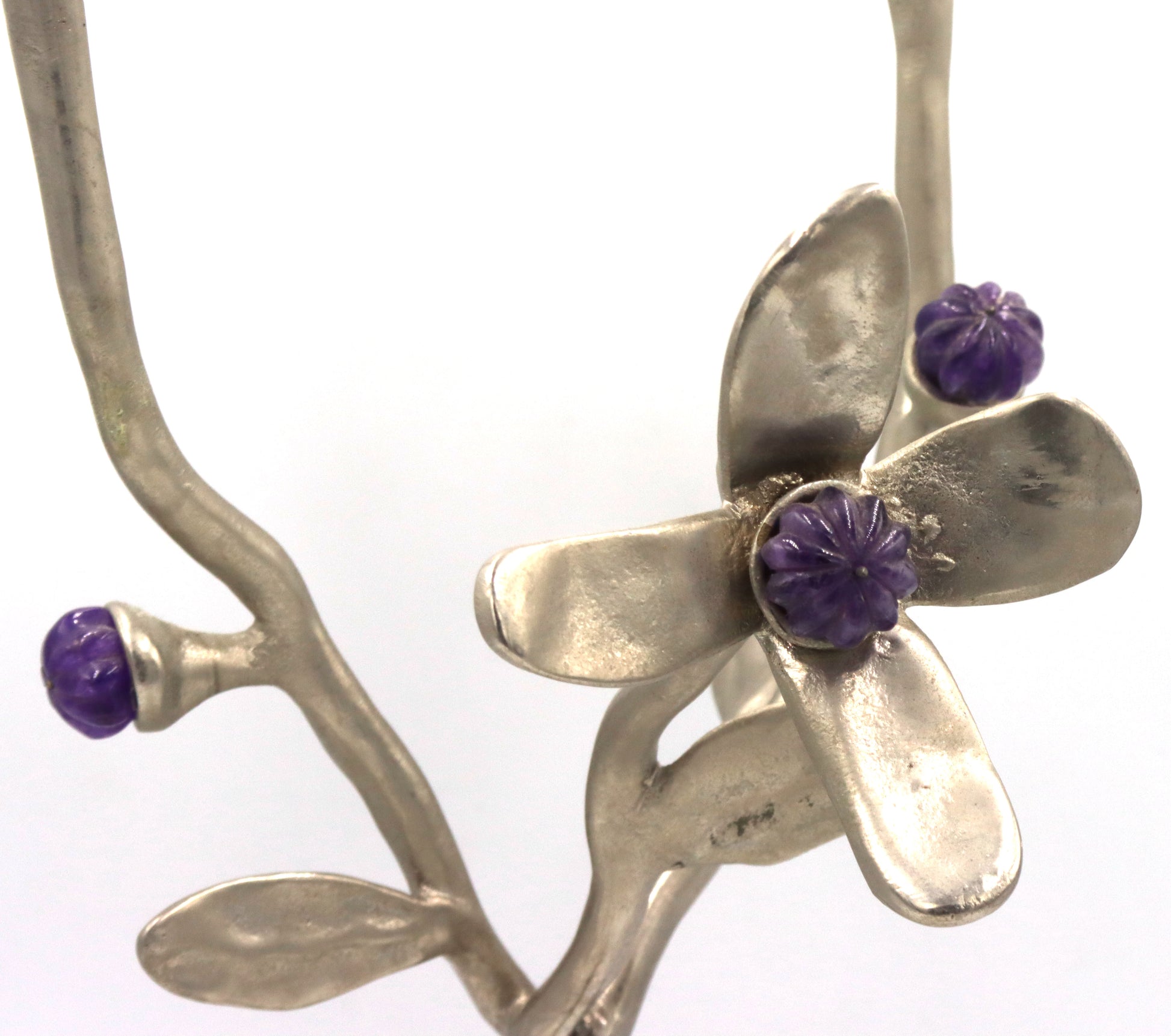 Micheal Aram Fantasy amethyst bloom Candle holder candelabra snuffer