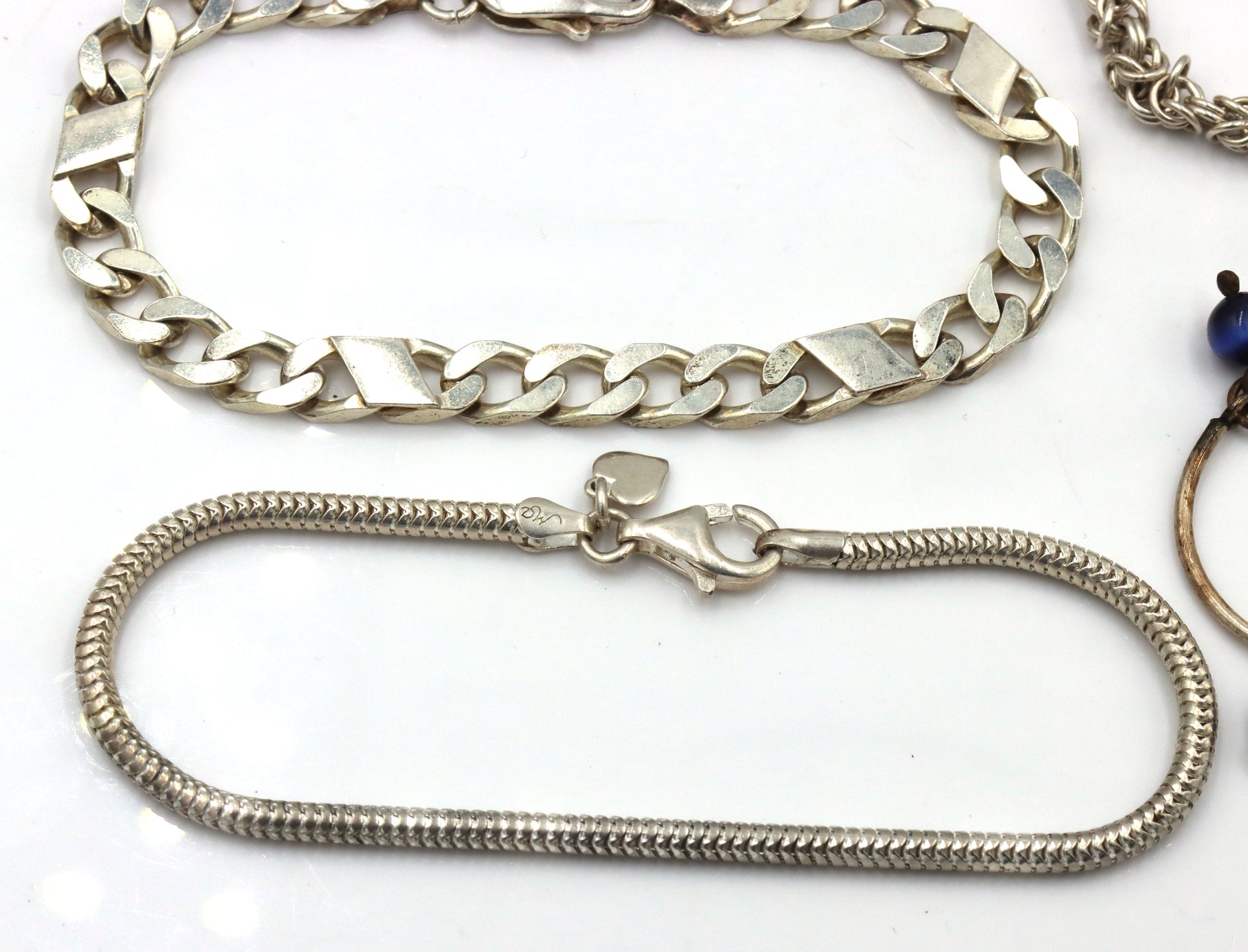 Group lot of 6 Vintage 925 sterling silver bracelets