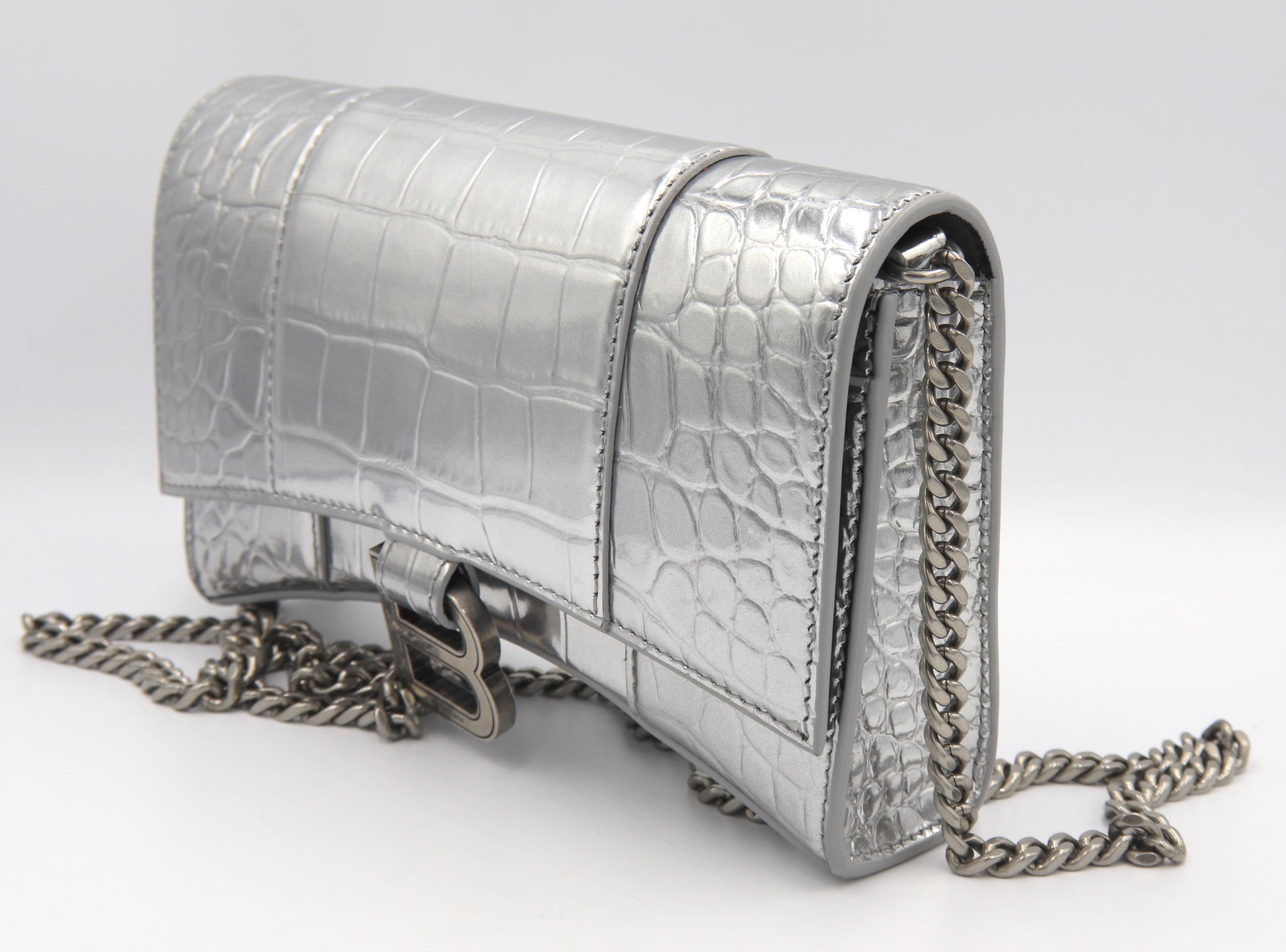 Balenciaga Hourglass Wallet on Chain Handbag