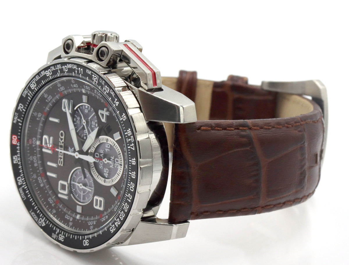 Seiko sportura chronograph stainless steel watch