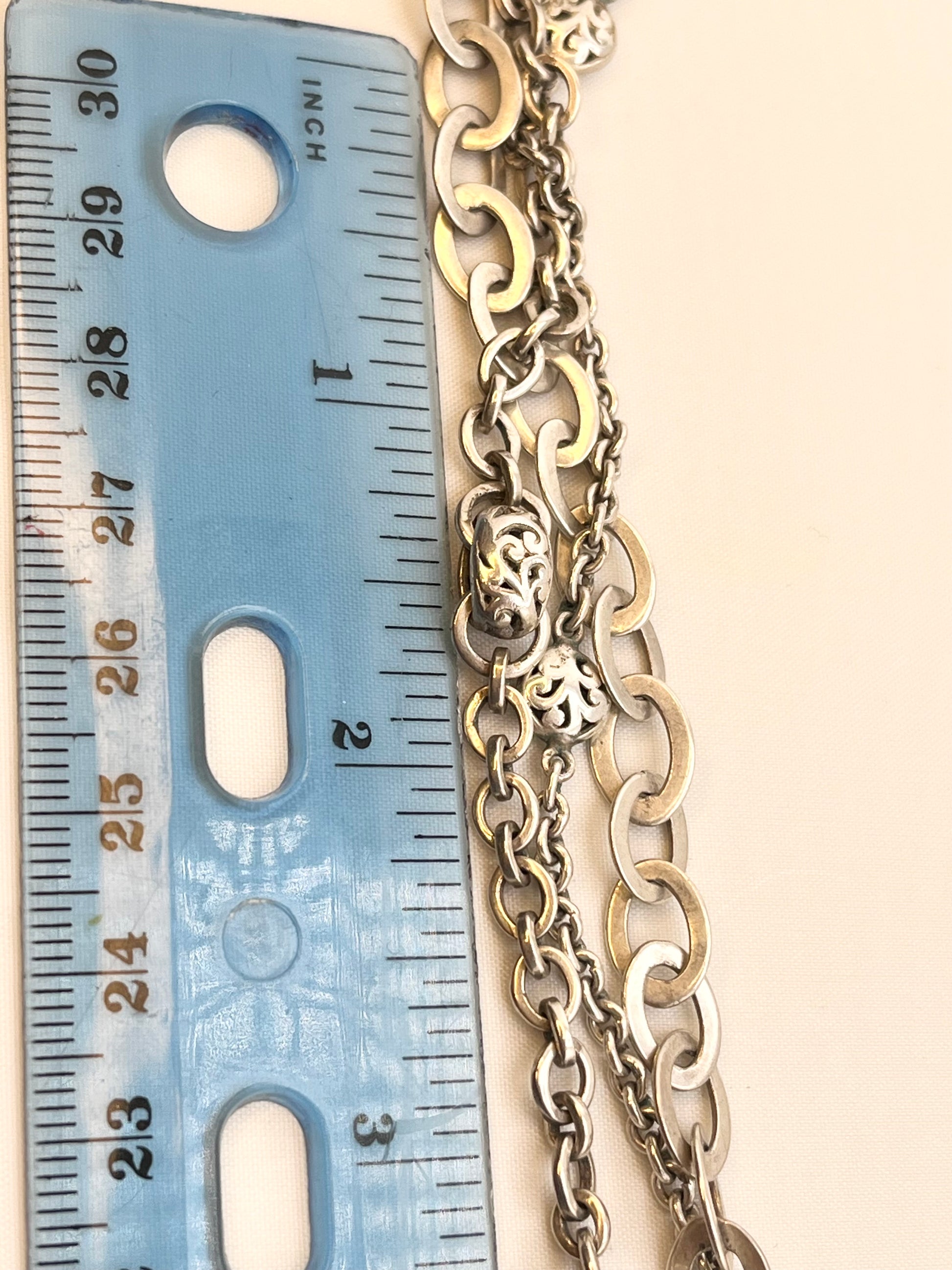 925 Sterling Silver Vintage Rare Lois Hill Multi Strands Chain Style Necklace
