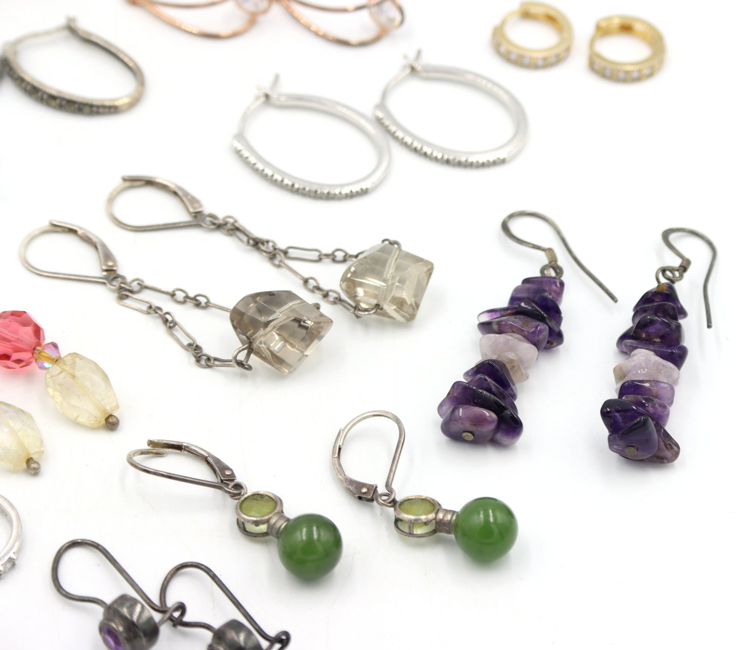 Group lot of Vintage 925 sterling silver earrings