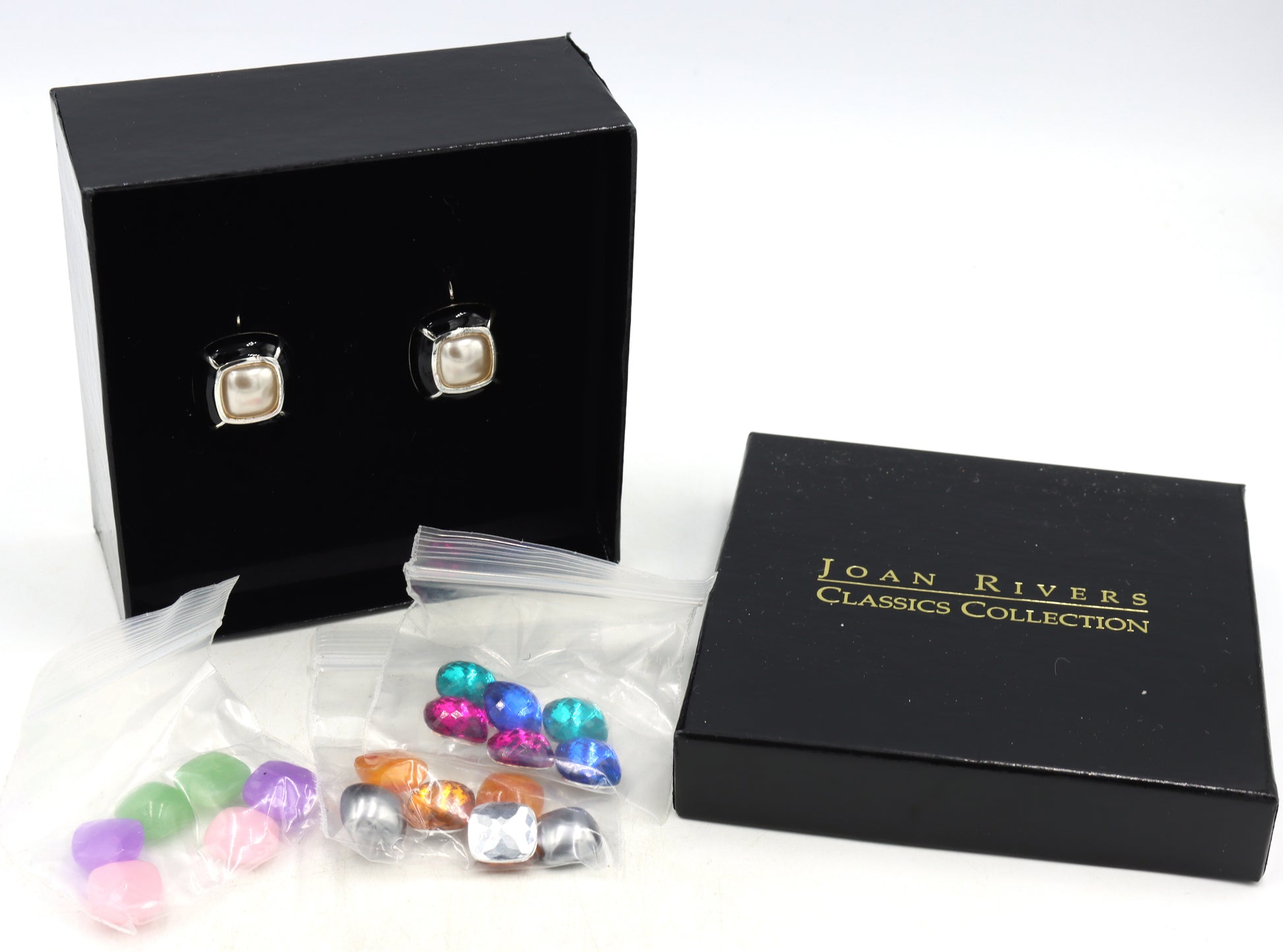 Joan Rivers Pearl earrings clip on