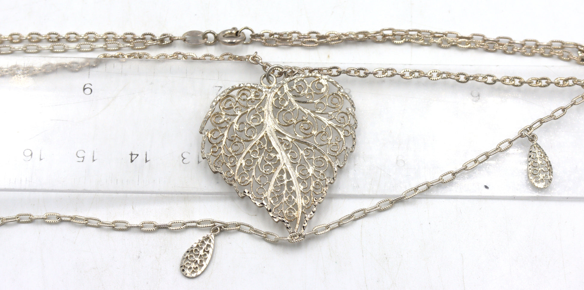 Group lot of 6 vintage 925 sterling silver necklaces