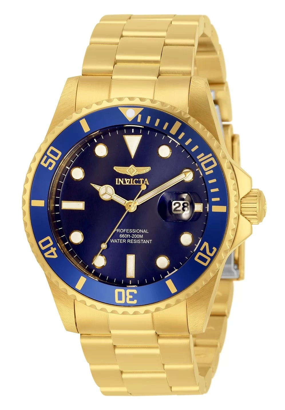 Invicta Men's 33270 Pro Diver  Quartz 3 Hand Blue Dial Watch