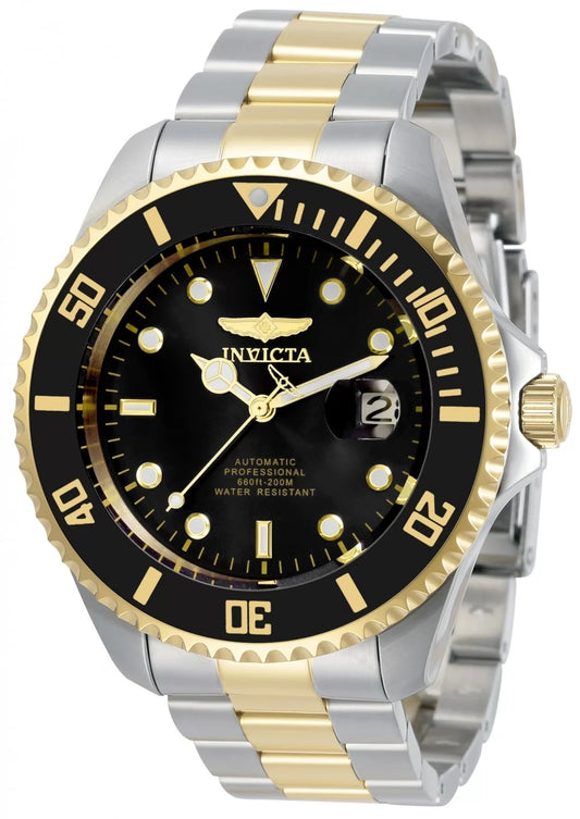 Invicta Men's 34041 Pro Diver Automatic 3 Hand Black Dial Watch