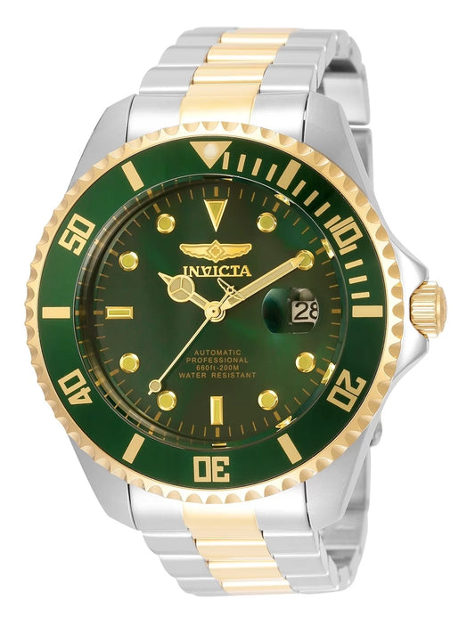 Invicta Men's 35727 Pro Diver  Automatic 3 Hand Green Dial Watch
