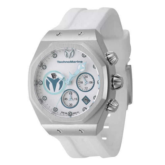 Technomarine Women's TM-523005 Reef Quartz Chronograph Turquoise, Antique Silver Dial Watch