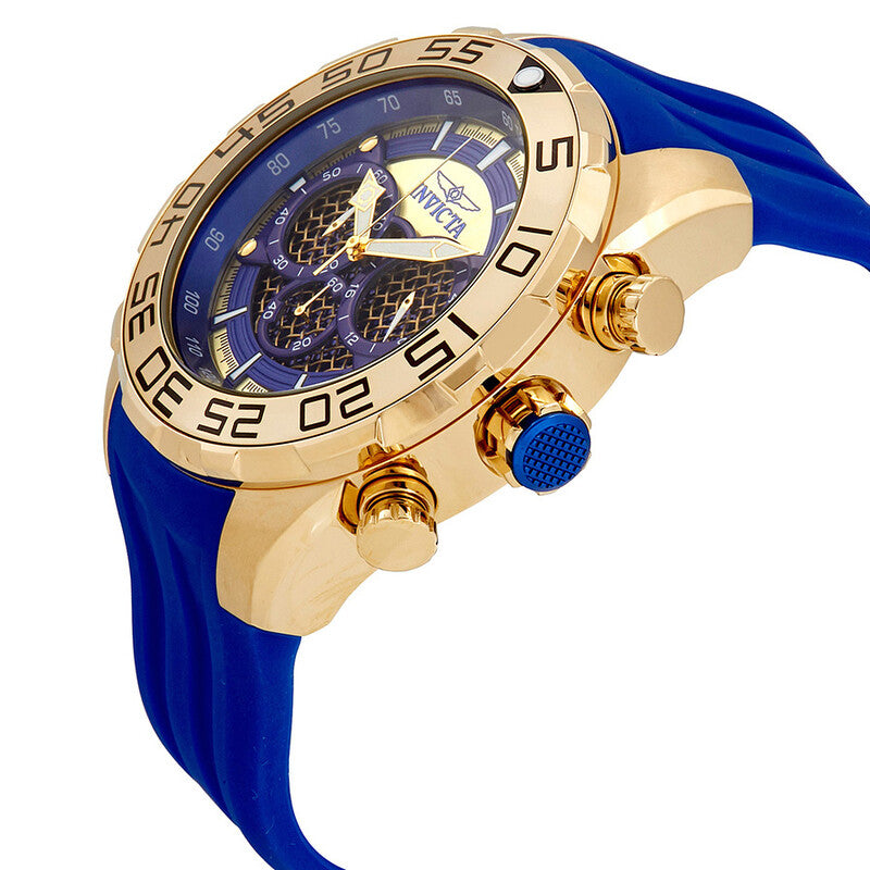 Invicta Speedway Chronograph Blue Dial Blue Silicone Men’s Watch