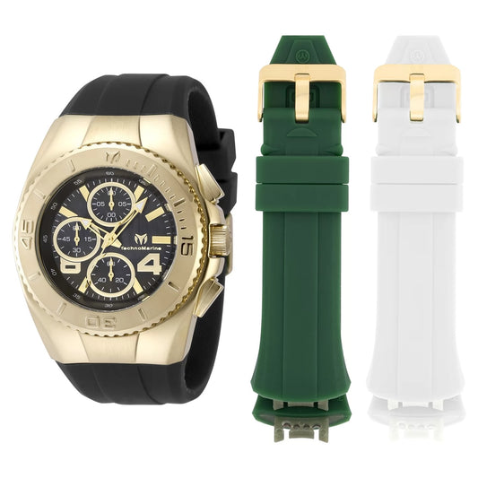 Technomarine Men's TM-124030 Cruise Quartz Chronograph Black Dial Watch