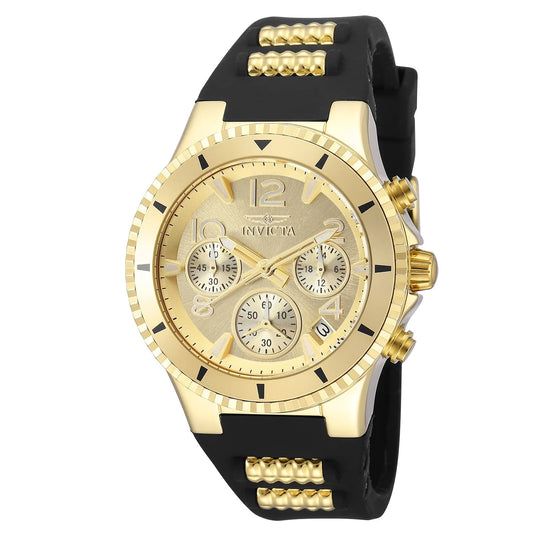 Invicta Women's 36909 BLU Quartz Chronograph Gold Dial Watch