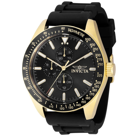 Invicta Men's 38404 Aviator Quartz Multifunction Black Dial Watch