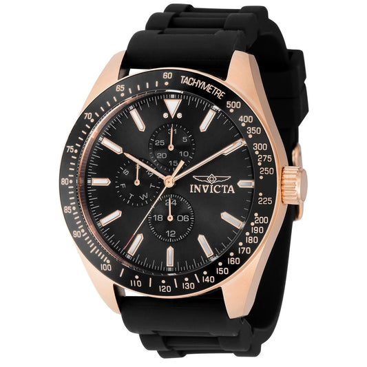 Invicta Men's 38407 Aviator Quartz VH67 Black Dial Watch