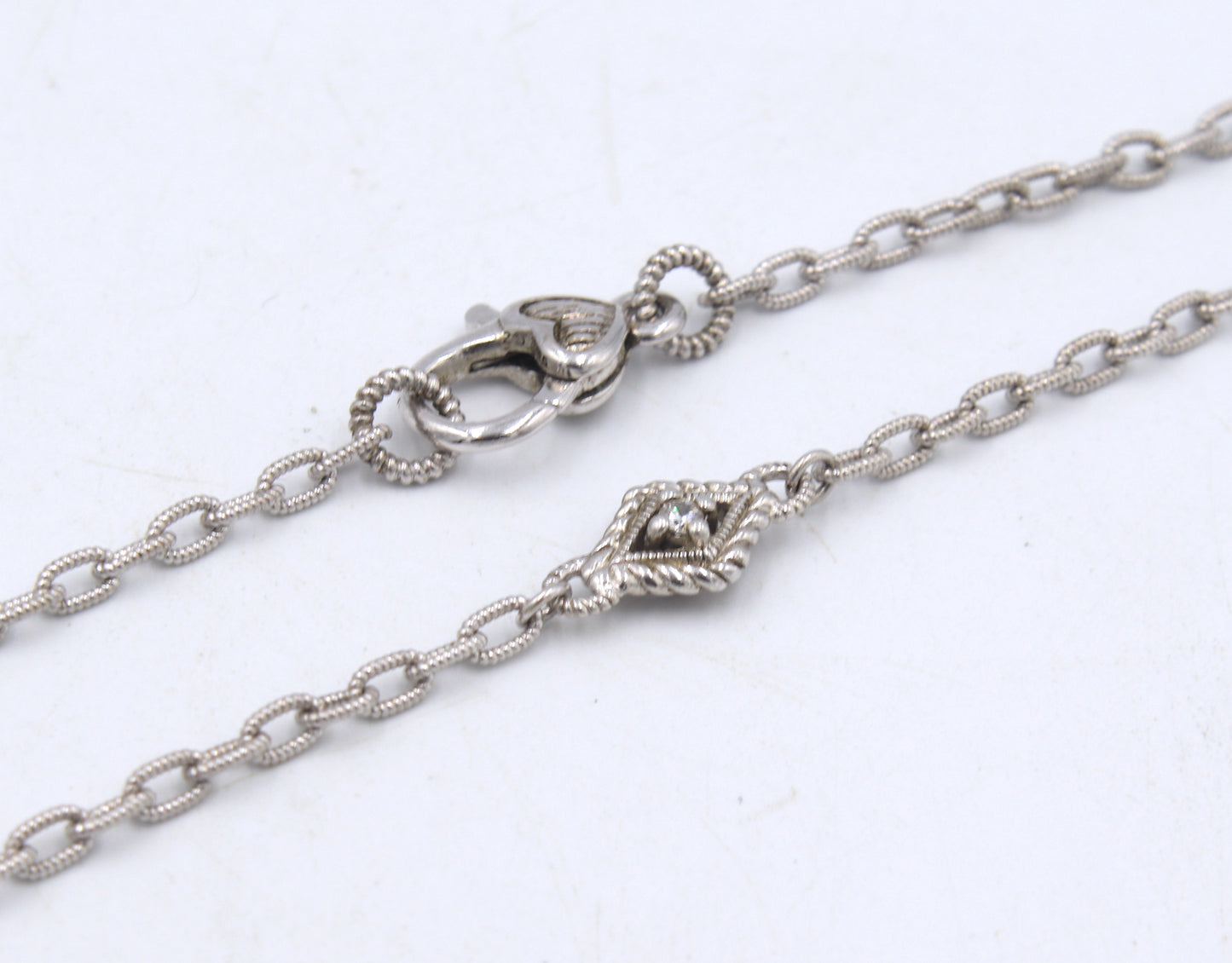 925 Sterling silver Judith Ripka Cubic zirconia necklace