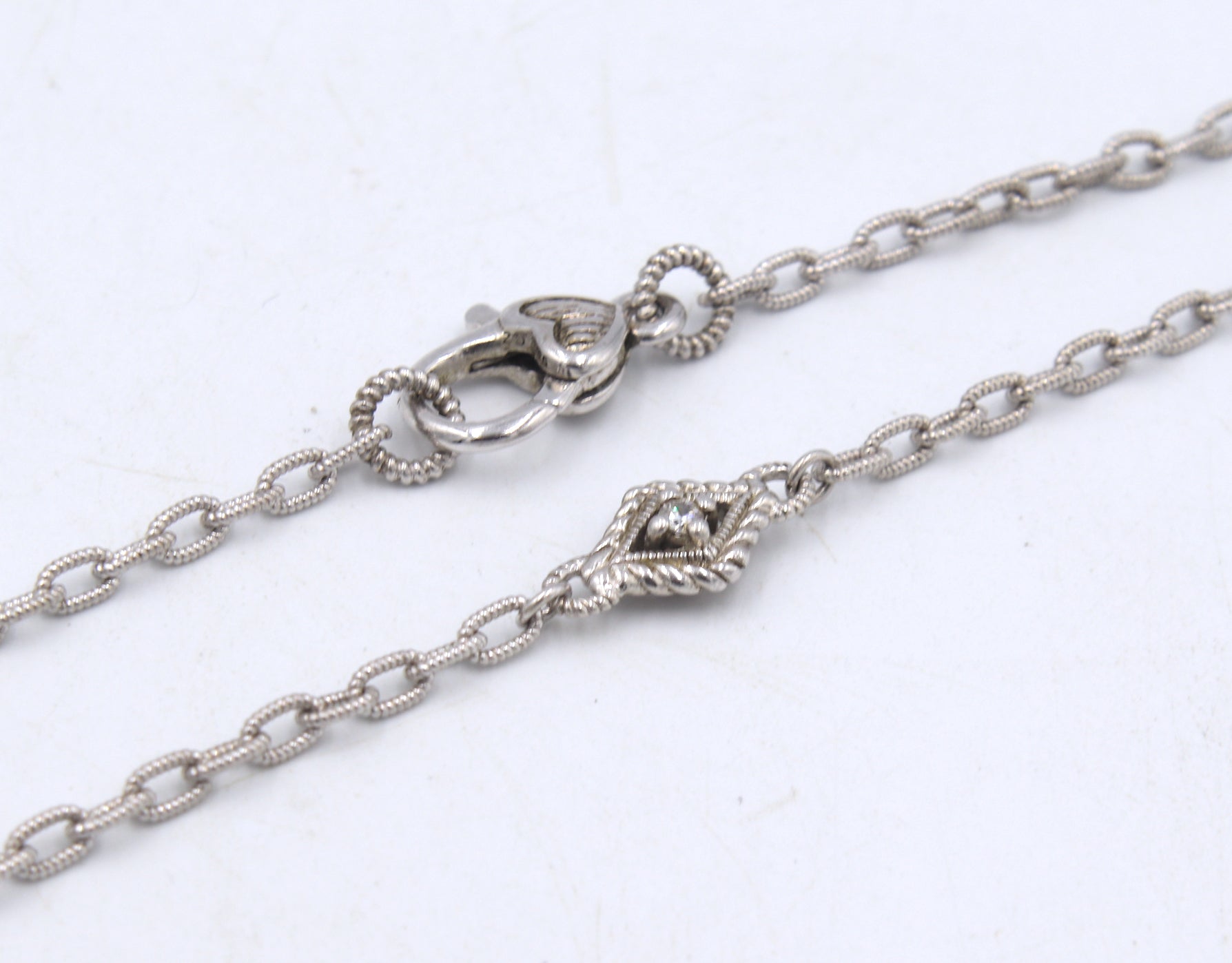 925 Sterling silver Judith Ripka Cubic zirconia necklace
