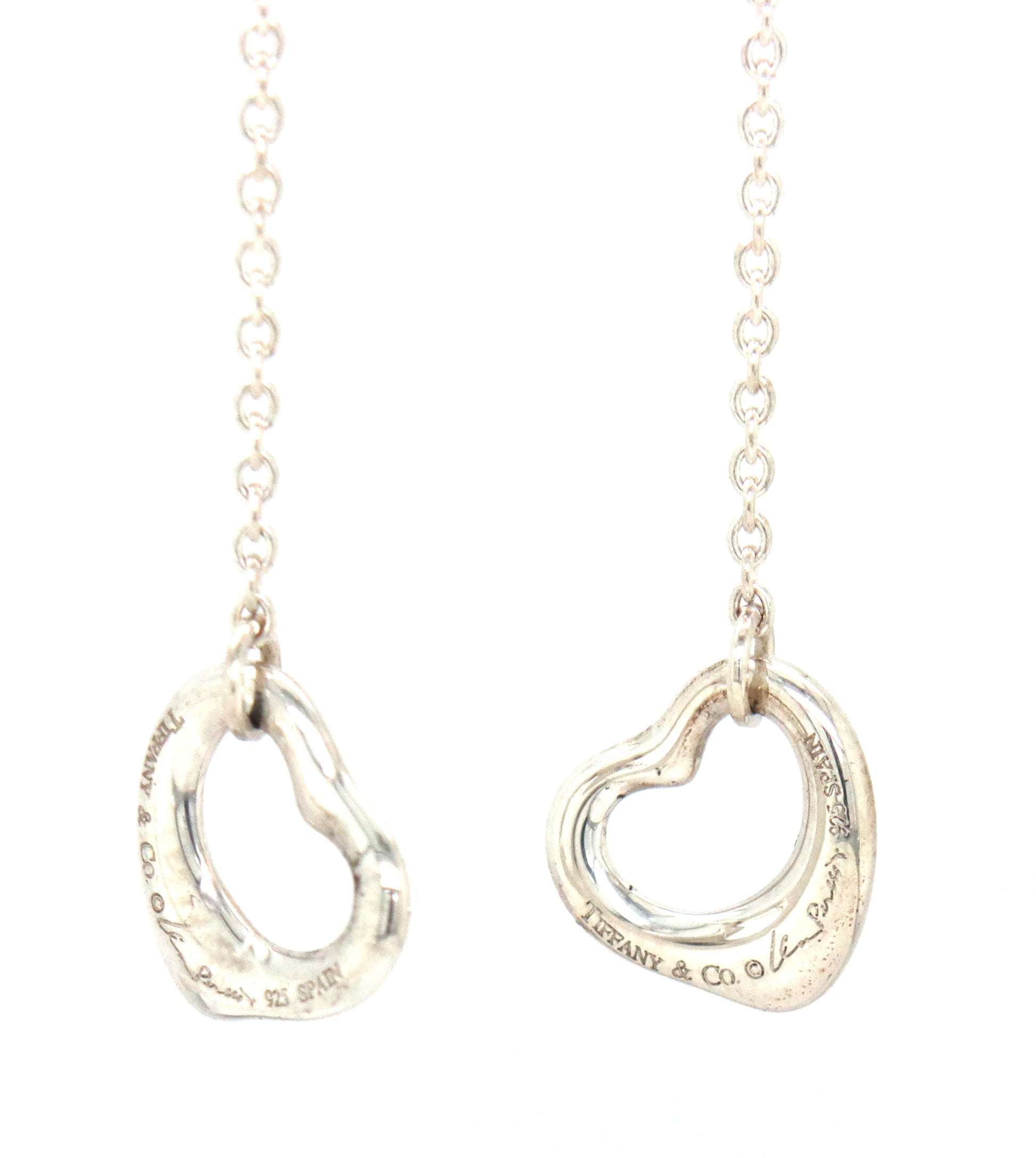 Tiffany & Co open heart dangle earrings