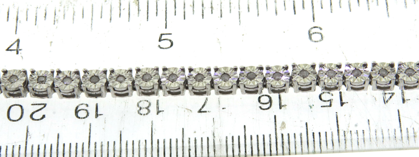 925 	Sterling Silver Cubic Zirconia Tennis Bracelet
