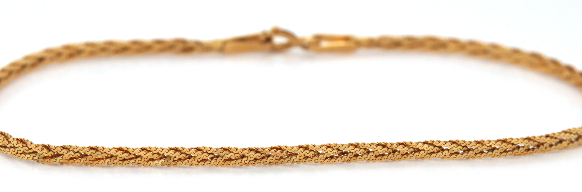 Italian 14kt yellow gold braided bracelet