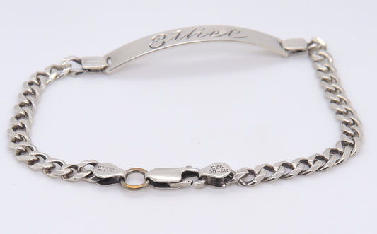 925 Sterling Silver Mexico Tag Bracelet