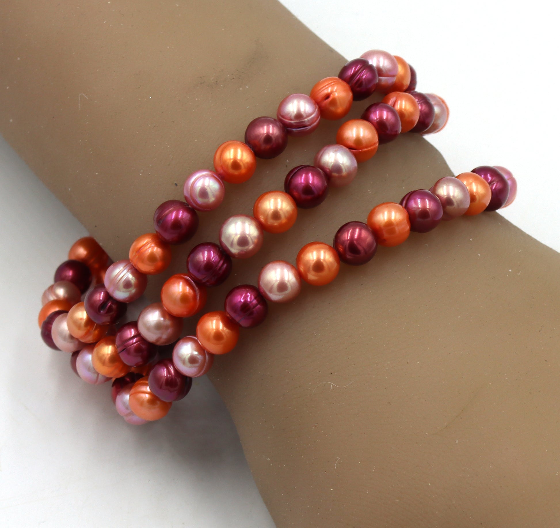 Lot of 3 Honora pearl multi color bracelets