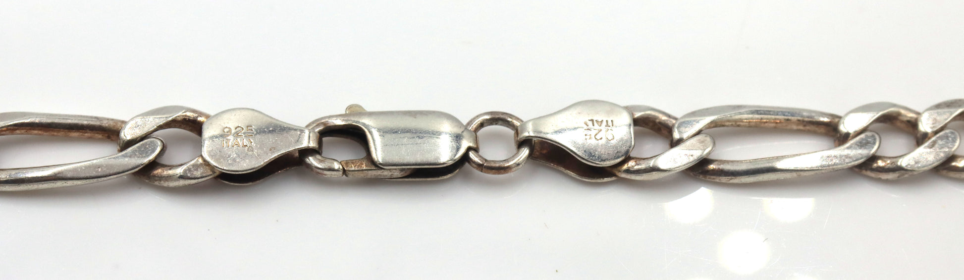 Italian 925 sterling silver Figaro chain necklace