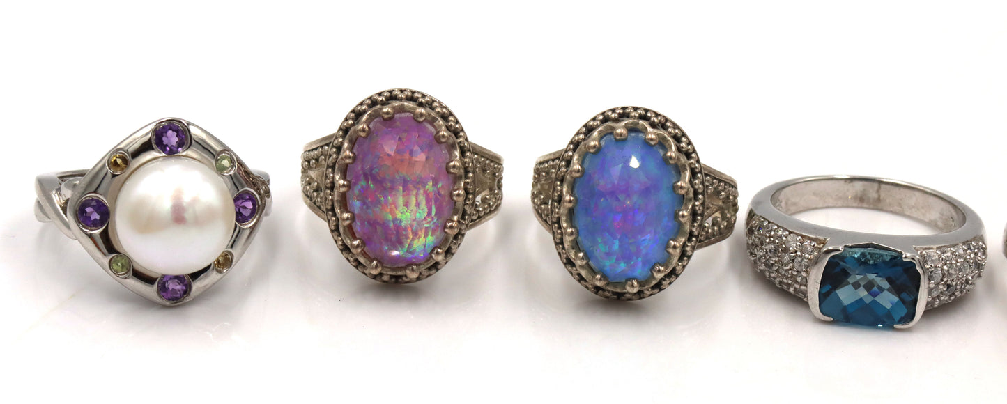 925 Sterling Silver Rings Lot