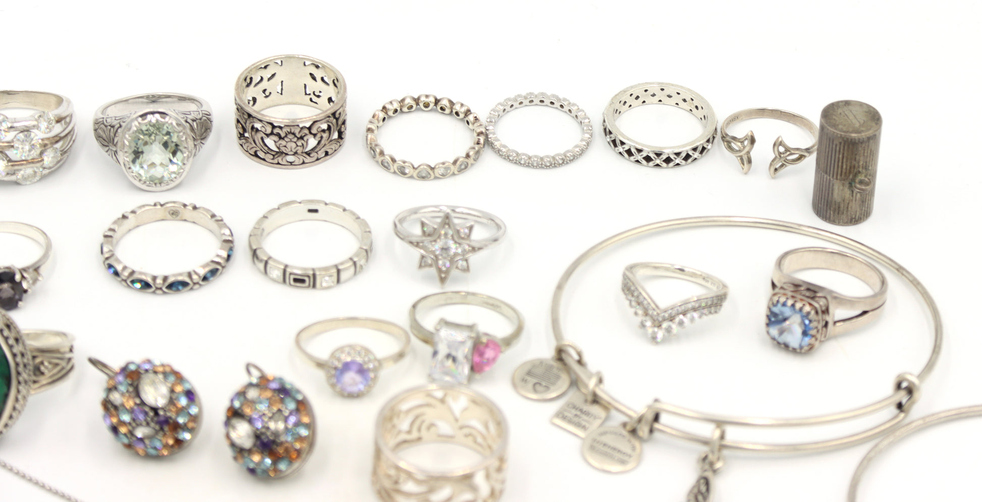 Big group lot of Vintage 925 sterling silver miscellaneous jewelry