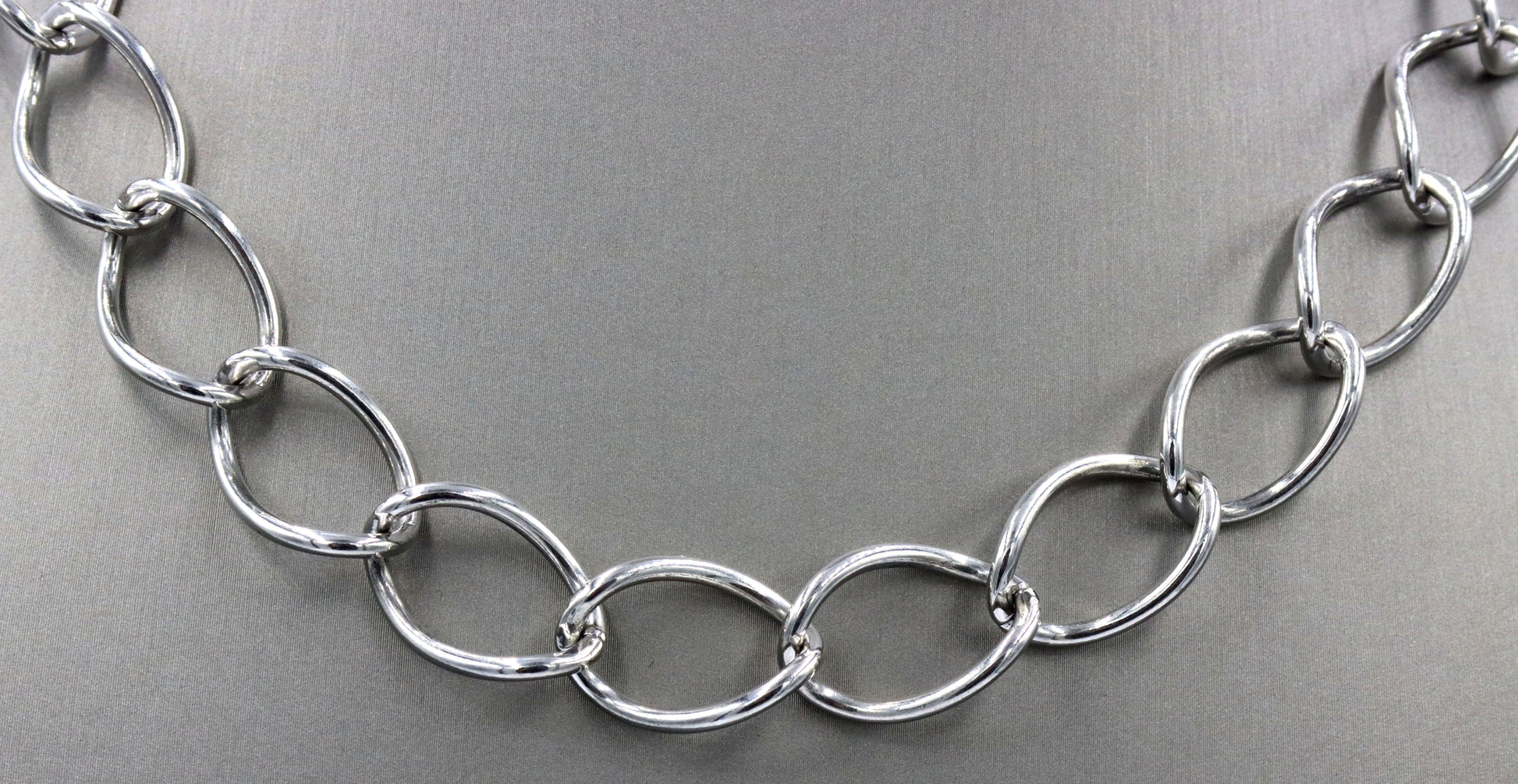 925 Sterling silver oval link necklace