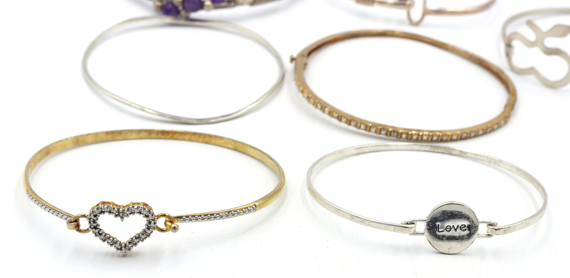 Group lot of Vintage 925 sterling silver bangles