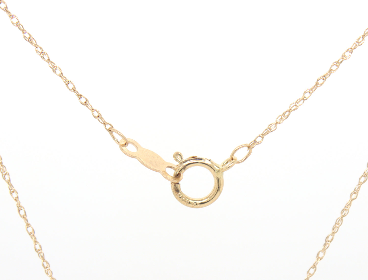 14kt Yellow gold pave diamond disk pendant on chain necklace