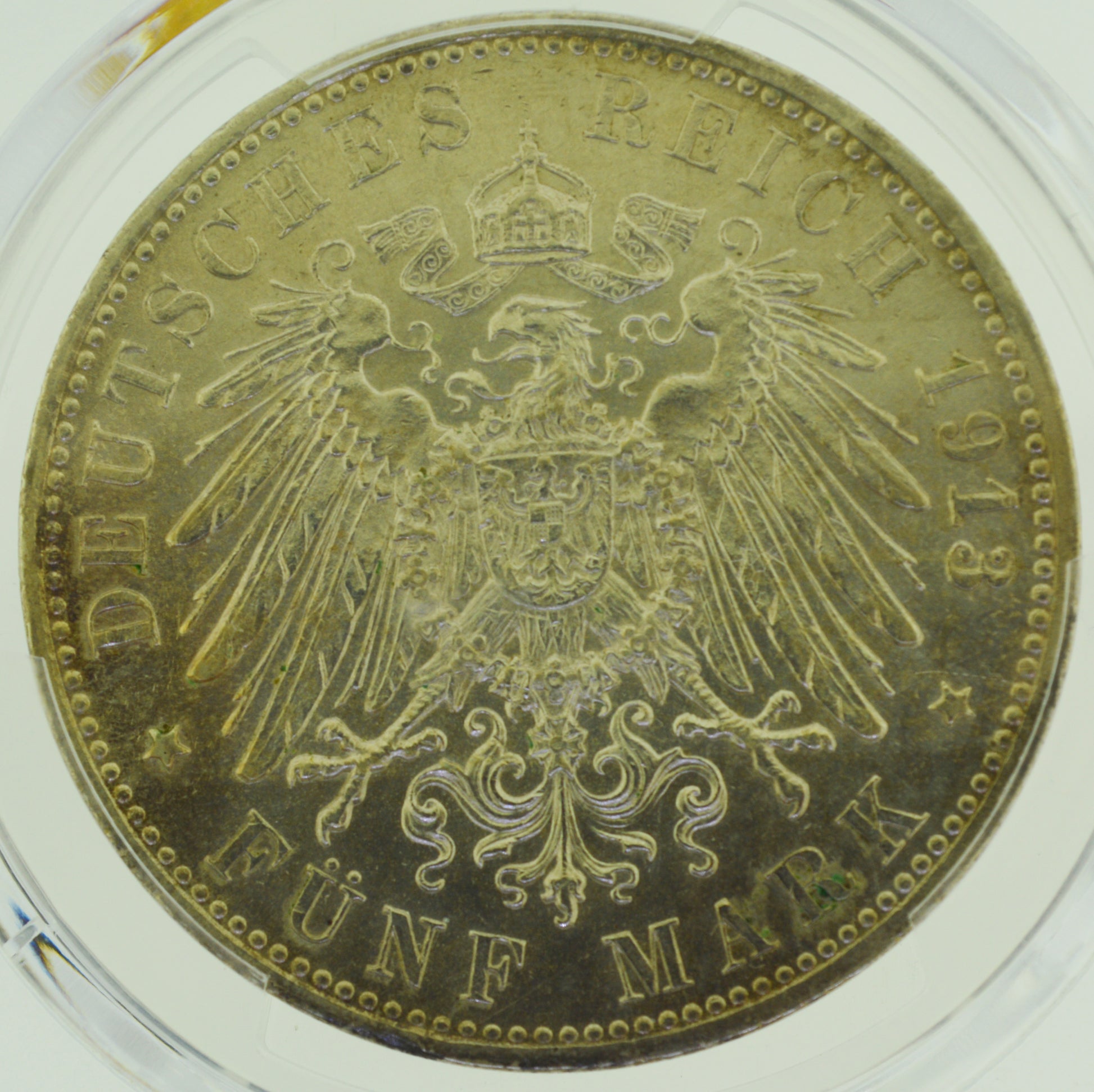 1913-D Munich Bavaria Germany 5 Mark PCGS AU58